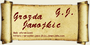 Grozda Janojkić vizit kartica
